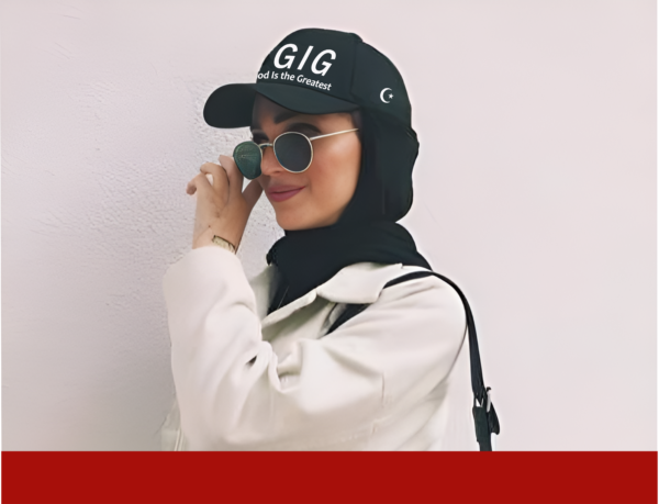 GIG Luxury Islamic Baseball Cap with Crescent Moon Design, White Cotton, Adjustable Fit - Image 3